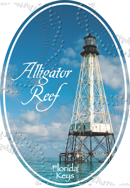 Alligator Reef, FL - Lighthouse Oval Decal