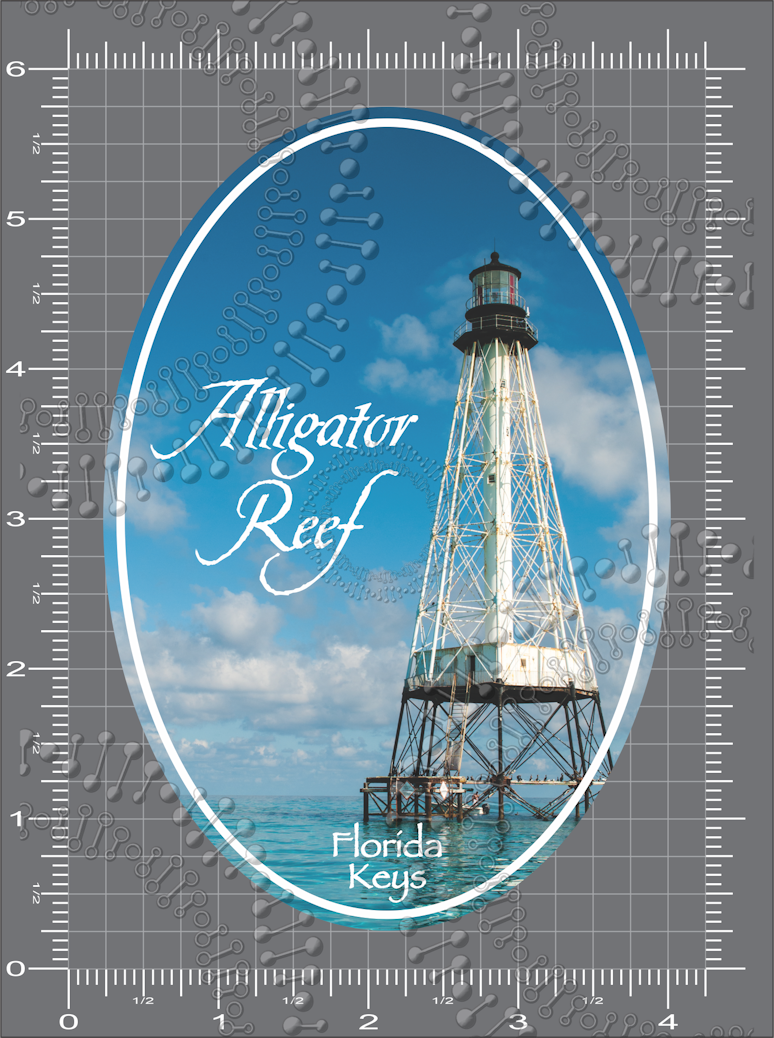 Alligator Reef, FL - Lighthouse Oval Decal