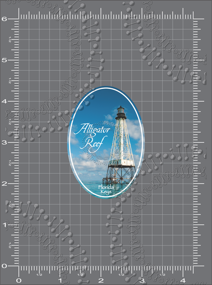 Alligator Reef, FL - Lighthouse Oval Decal