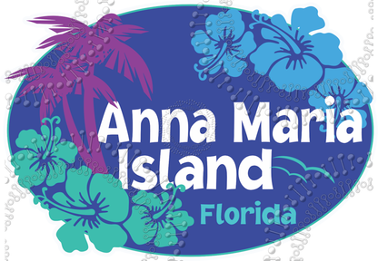 Anna Maria Island. FL - Aloha Blue Decal