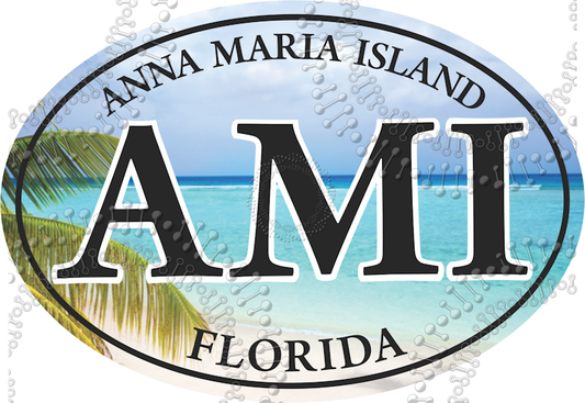 Anna Maria Island, FL - AMI Beach Decal