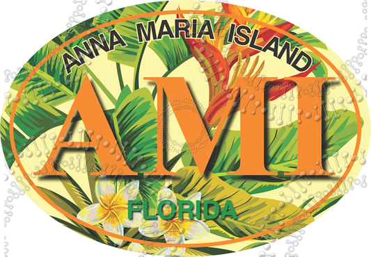 Anna Maria Island, FL - AMI Bird of Paradise Decal