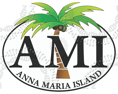 Anna Maria Island, FL - AMI Palm Tree Decal