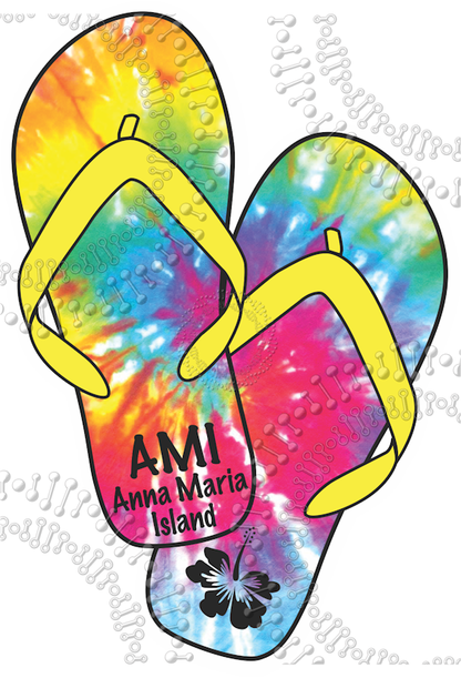 Anna Maria Island, FL - AMI Sandal Decal