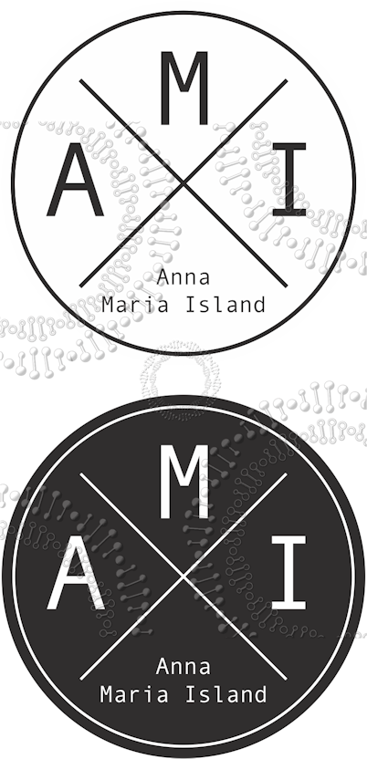 Anna Maria Island, FL - AMI X Black and White Decal