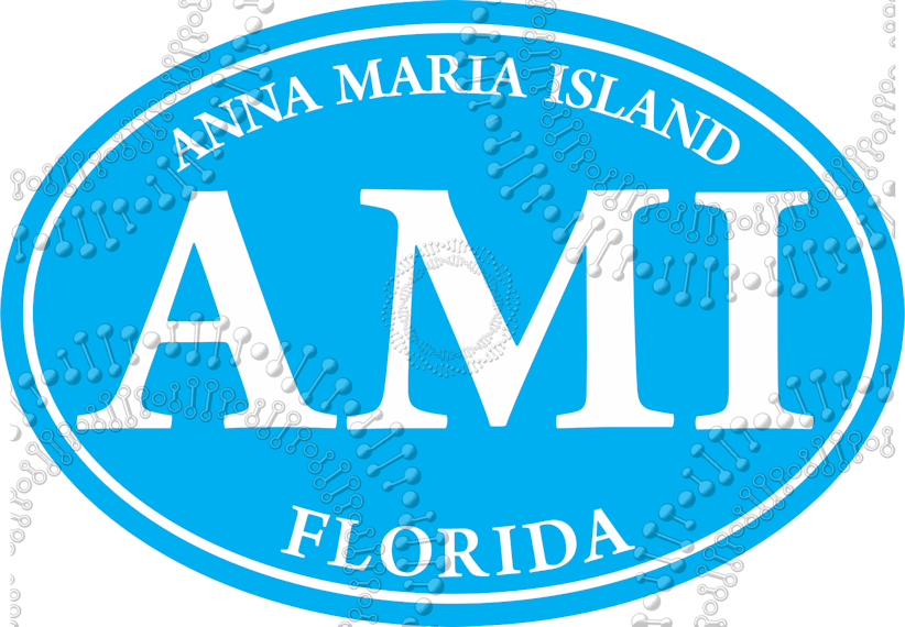 Anna Maria Island, FL - Cyan AMI Decal