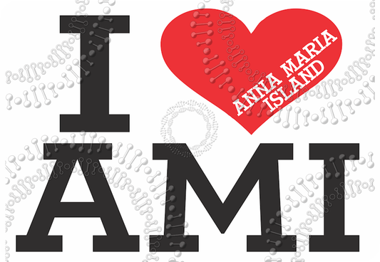 Anna Maria Island, FL - I Heart AMI Decal