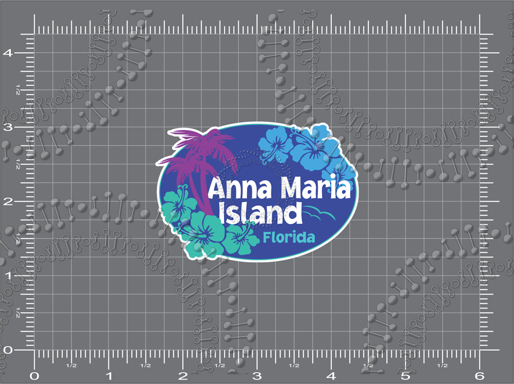 Anna Maria Island. FL - Aloha Blue Decal