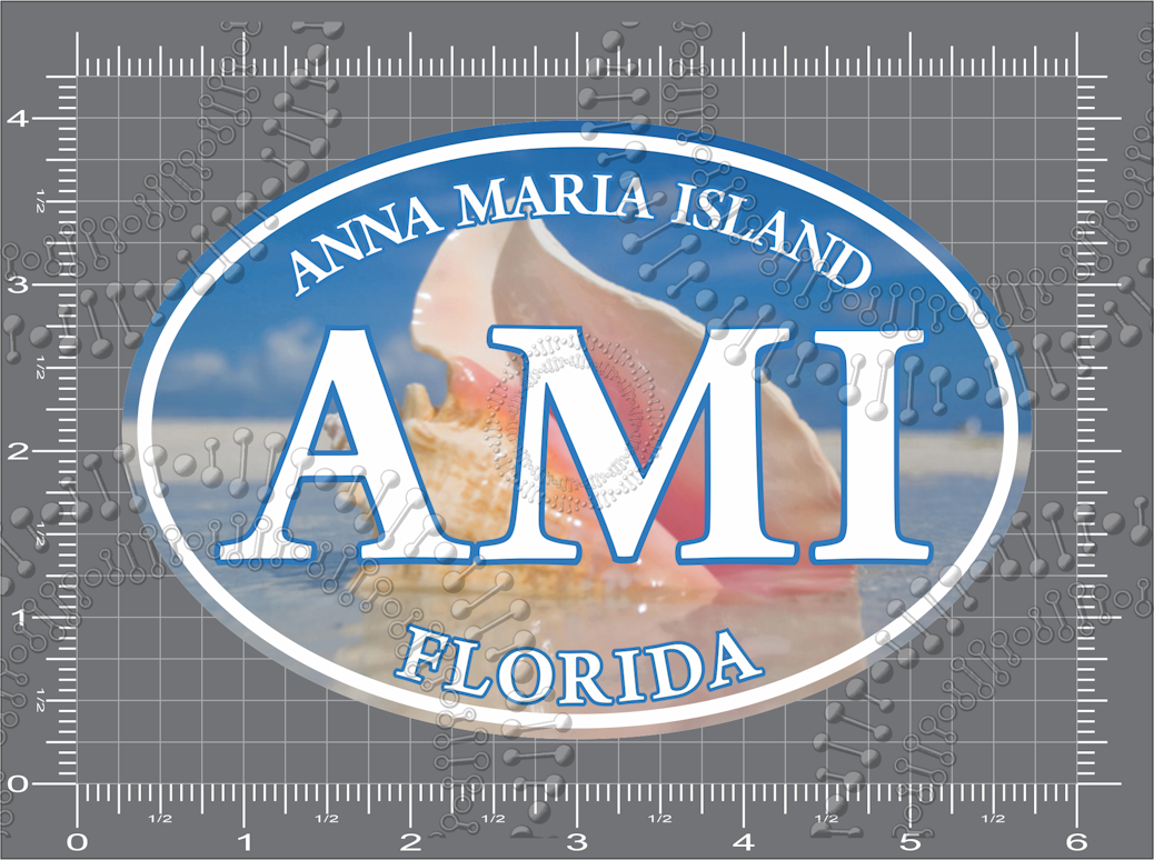 Anna Maria Island, FL- AMI Conch Decal