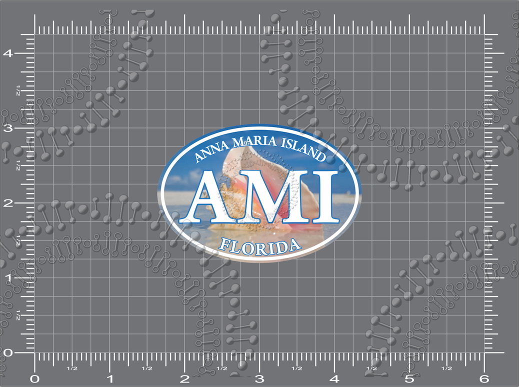 Anna Maria Island, FL- AMI Conch Decal