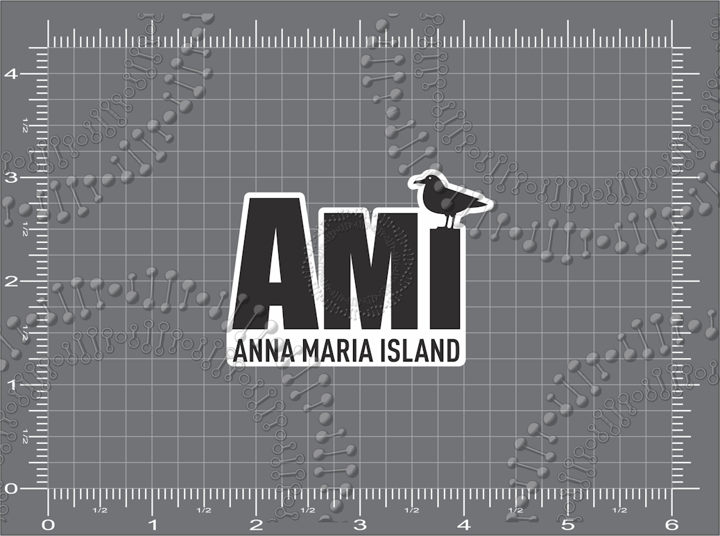 Anna Maria Island, FL -AMI with Bird Decal