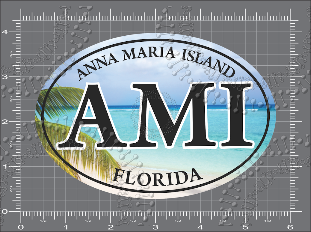 Anna Maria Island, FL - AMI Beach Decal