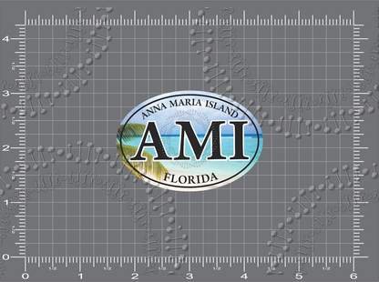 Anna Maria Island, FL - AMI Beach Decal