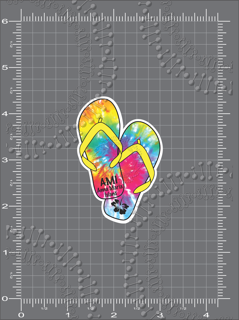 Anna Maria Island, FL - AMI Sandal Decal