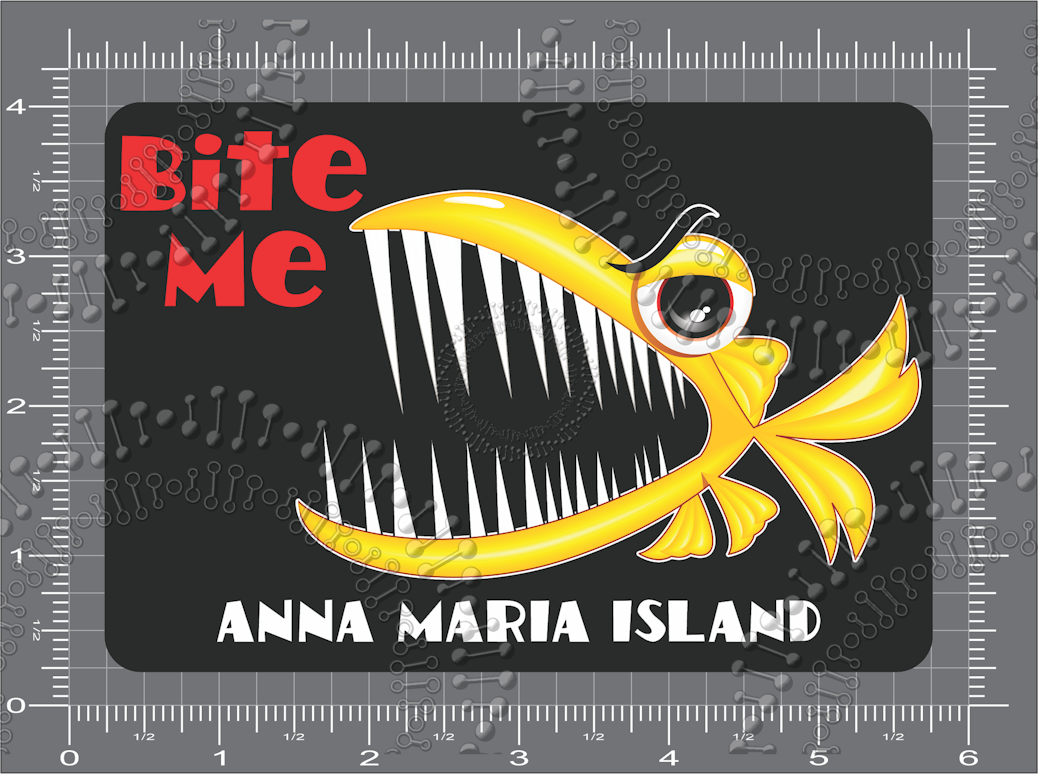 Anna Maria Island, FL - Bite Me Decal