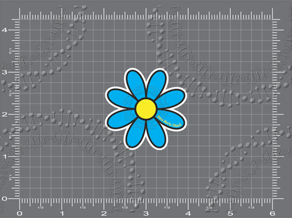 Anna Maria Island, FL - Cyan Daisy Decal