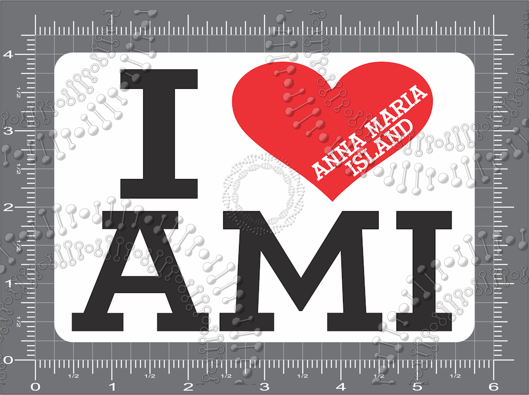 Anna Maria Island, FL - I Heart AMI Decal