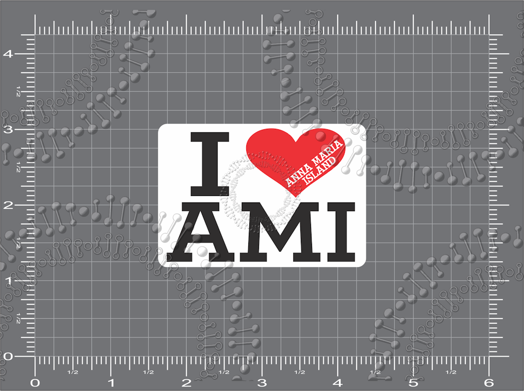 Anna Maria Island, FL - I Heart AMI Decal