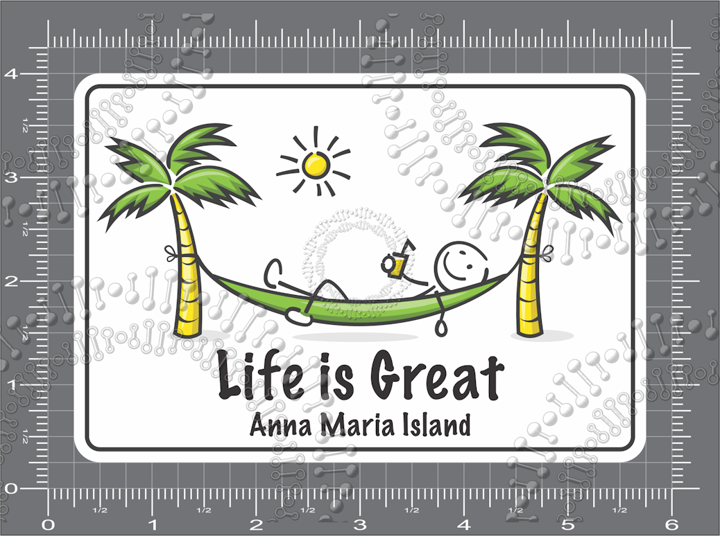 Anna Maria Island, FL - Life is Great Decal