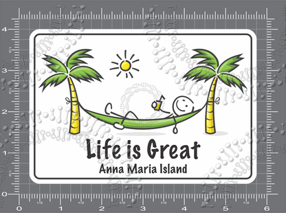 Anna Maria Island, FL - Life is Great Decal