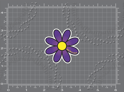 Anna Maria Island, FL - Purple Daisy Decal