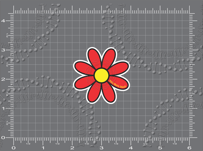 Anna Maria Island, FL - Red Daisy Decal