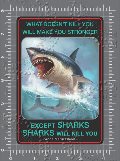 Anna Maria Island, FL - Sharks Will Kill You Decal