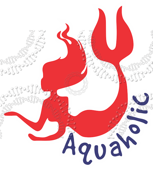 Aquaholic Red Decal