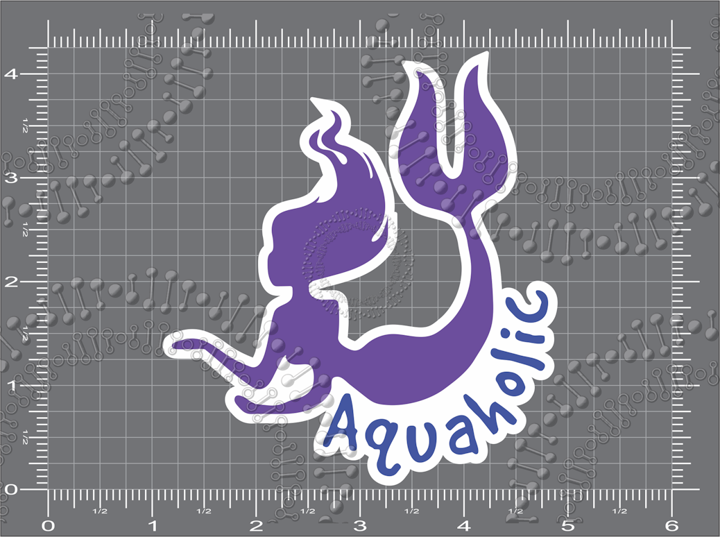 Aquaholic Purple Decal