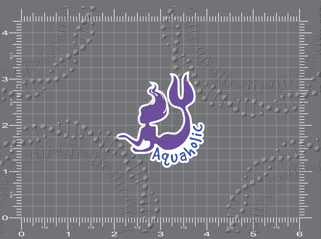 Aquaholic Purple Decal