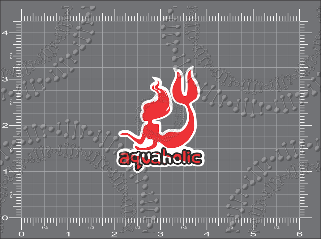 Aquaholic with Dive Flag Decal