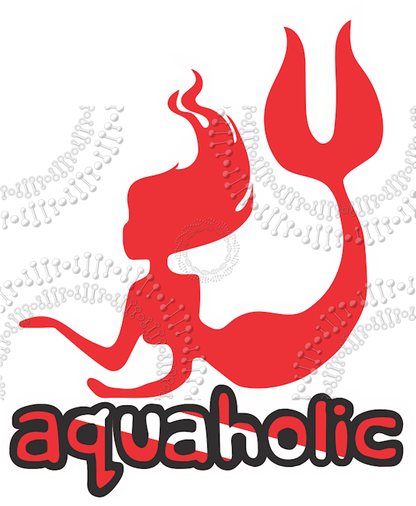 Aquaholic with Dive Flag Decal