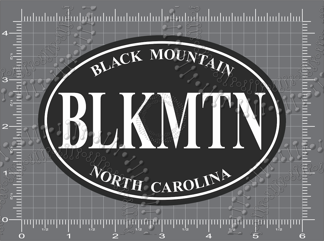 Black Mountain, NC - Black Blk Mtn Decal