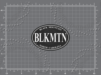 Black Mountain, NC - Black Blk Mtn Decal