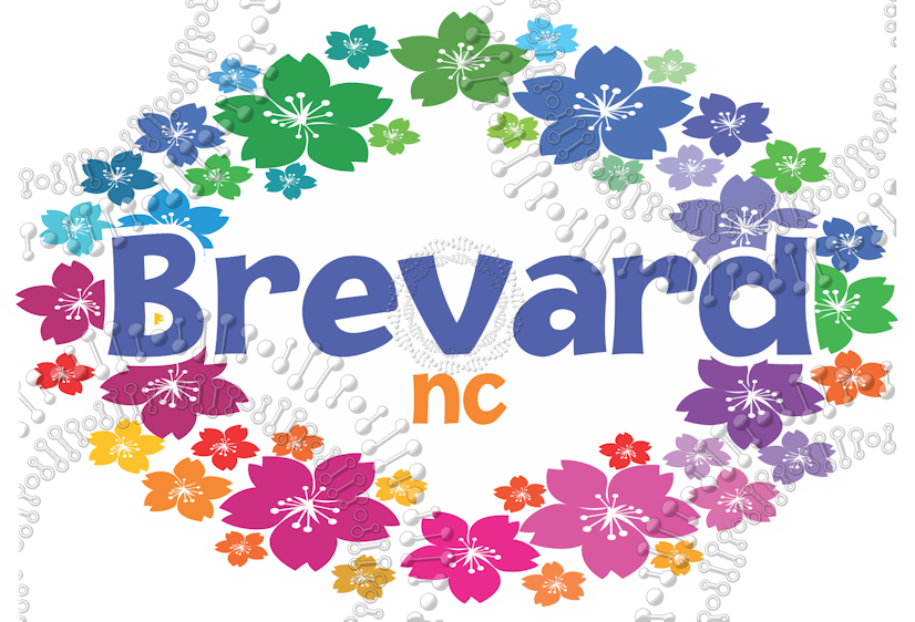 Brevard, NC - Wreath Decal