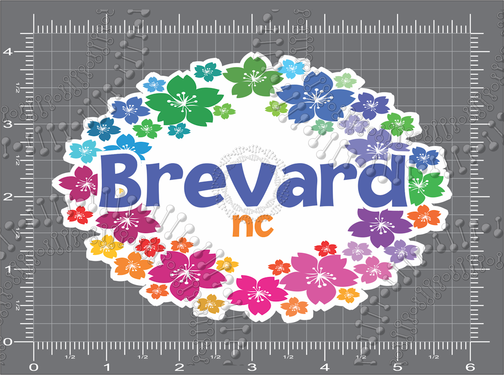 Brevard, NC - Wreath Decal