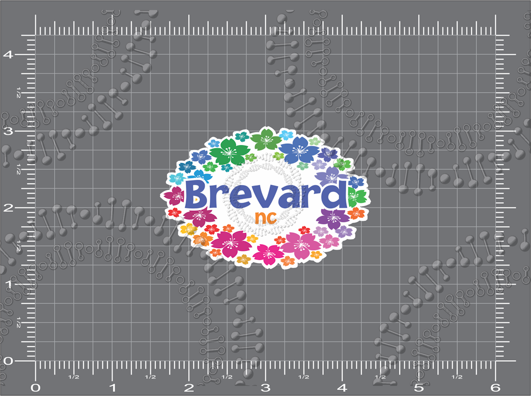 Brevard, NC - Wreath Decal