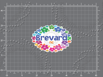 Brevard, NC - Wreath Decal