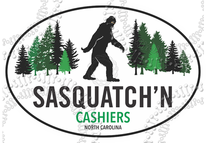 Cashiers, NC - Squatch'N Decal