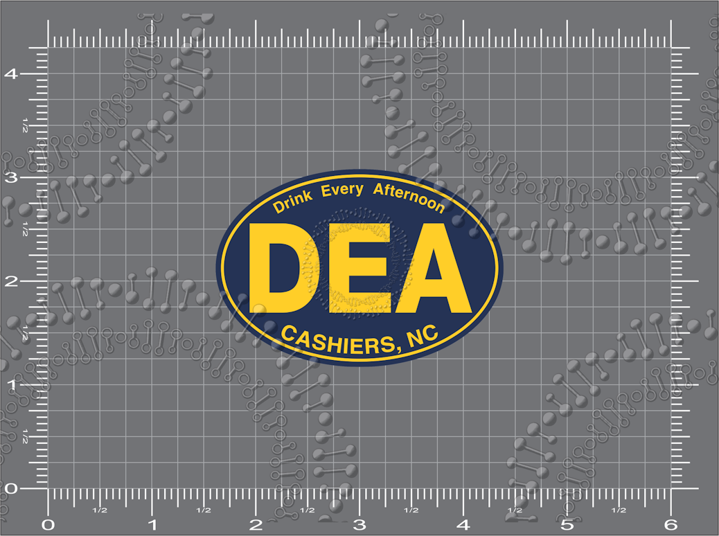 Cashiers, NC - DEA Drink Every Afternoon Decal