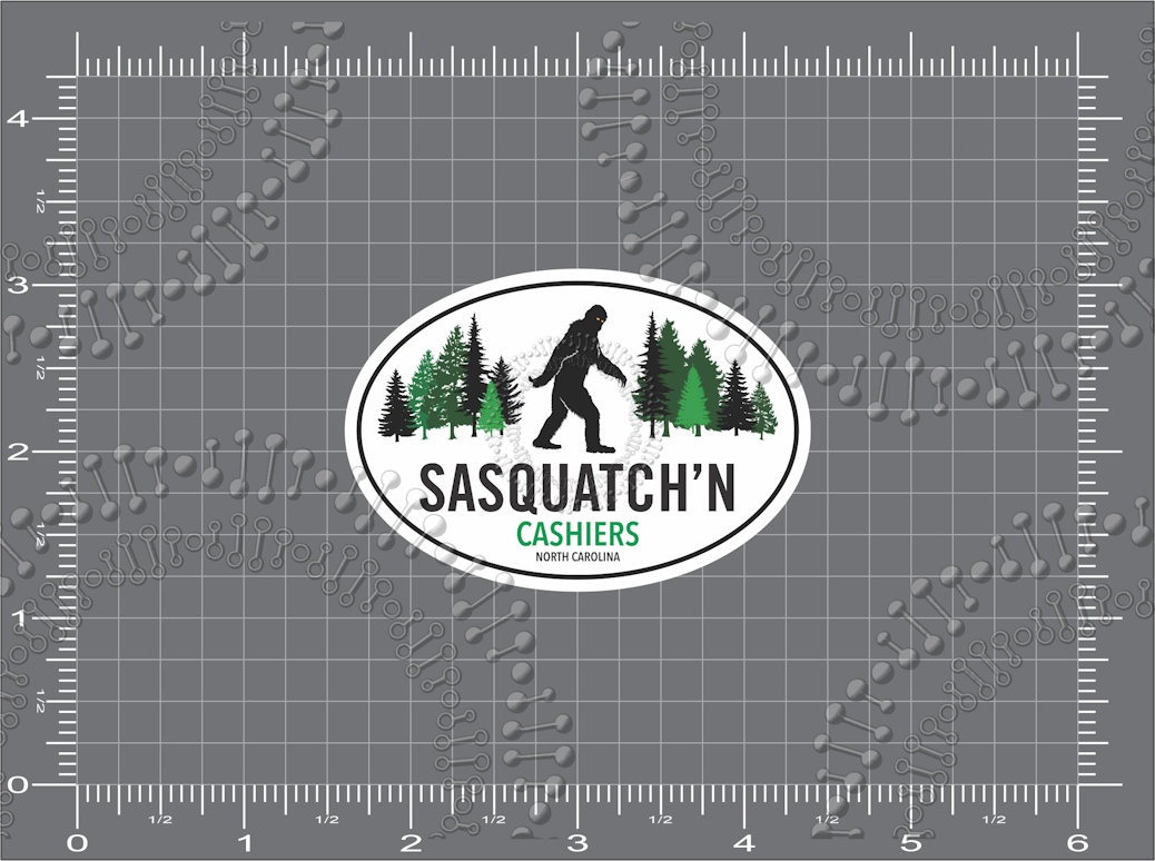 Cashiers, NC - Squatch'N Decal