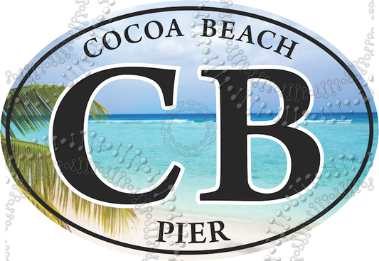 Cocoa Beach, FL - Cocoa Beach Pier Beach Decal