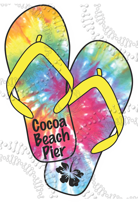 Cocoa Beach, FL - Cocoa Beach Pier Sandal Decal