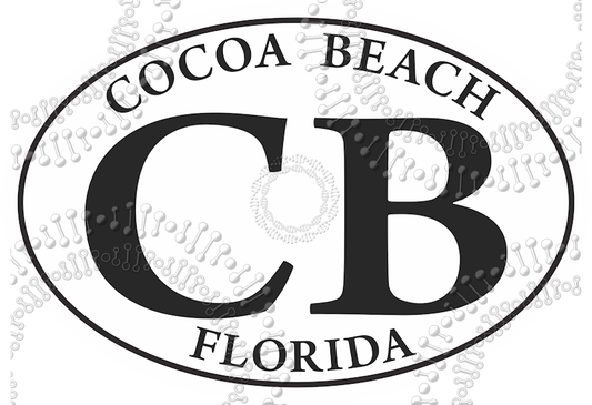 Cocoa Beach, FL - Cocoa Beach White Oval Decal