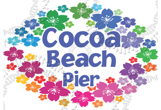 Cocoa Beach, FL - Wreath Decal