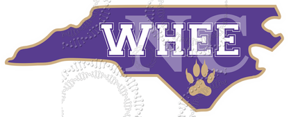 Cullowhee, NC - Purple Whee NC State with Claw Decal