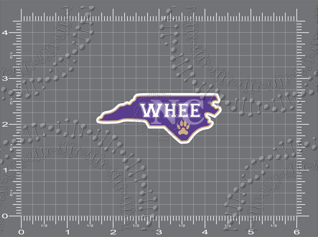 Cullowhee, NC - Purple Whee NC State with Claw Decal