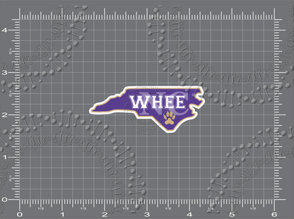 Cullowhee, NC - Purple Whee NC State with Claw Decal