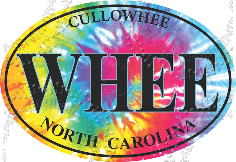 Cullowhee, North Carolina - Tie Dye Whee Decal