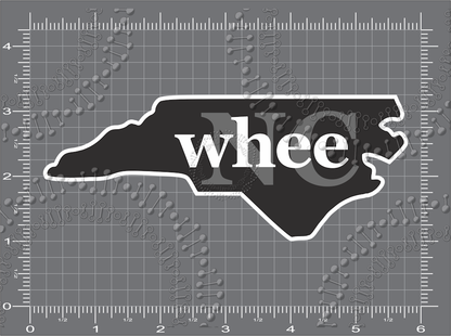 Cullowhee, North Carolina - Black NC Whee Decal